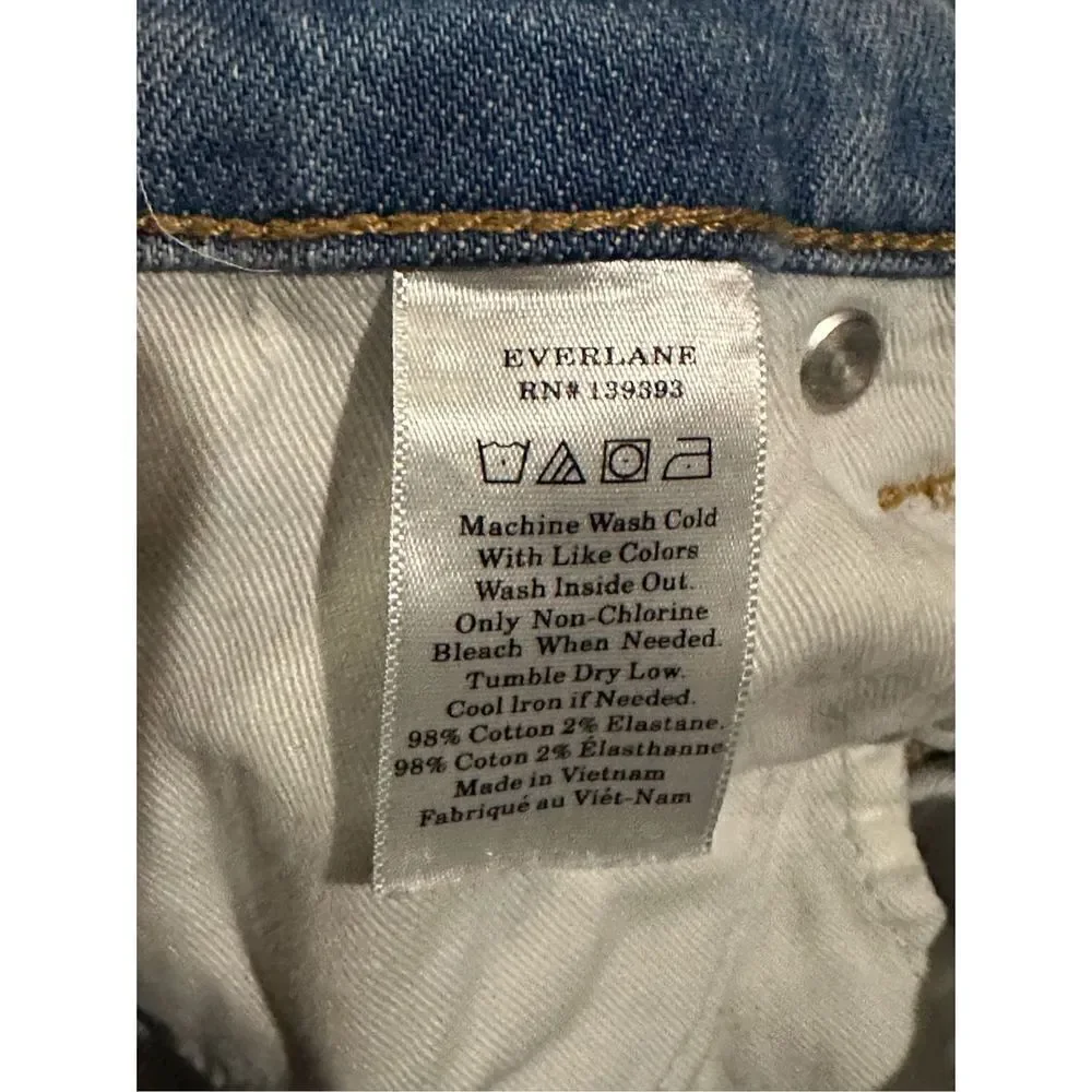 Everlane Womens light wash straight leg jeans sz 27 regular mid rise‎
